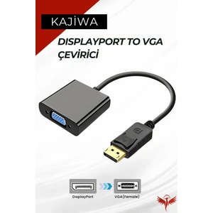 Displayport To VGA Çevirici (Dp To Vga) Monitör-Pc Görüntü Kablosu Premium
