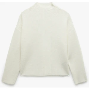 Dik Yaka Uzun Kollu Rahat Kalıp Basic Triko Kazak