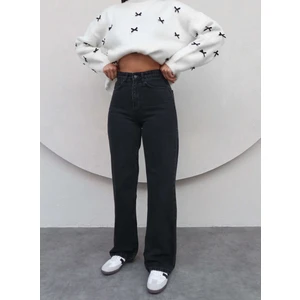 Siyah Straight Orj Jean