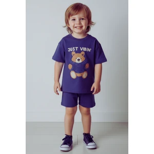 Erkek Çocuk Ayıcık Baskılı Tişört (2-3 Yaş 8-9 Yaş)