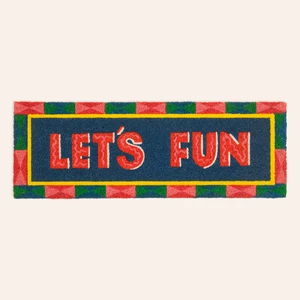 Kerala Coır Kapı Önü Paspası 35X100 cm Koyu Mavi