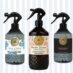 Mabel Marseılle Oda Spreyi 500 ml Tanışma Seti 3'lü   ( Pudra Düşleri - Ferah Esinti - Bosphorus )