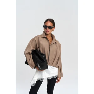 Astrid Mevsimlik Vizon Kısa Bomber Ceket