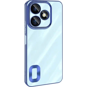 Xiaomi Redmi 13 4g Uyumlu Kılıf Logo Gösteren Kamera Korumalı Silikon Mavi