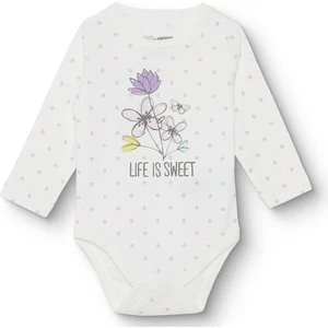 Hellobaby Kız Bebek Uzun Kol Body Ribana Çıtçıtlı Yaka Uzun Kol