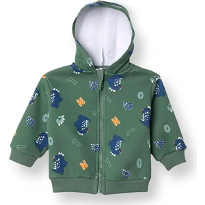 Hellobaby Erkek Bebek Kapüşonlu Hırka Fermuarlı Uzun Kol