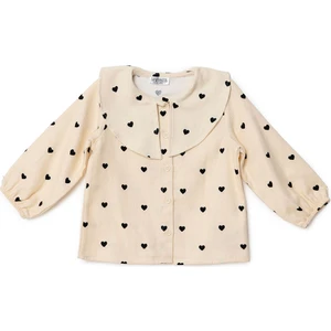 Hellobaby Kız Bebek Gömlek Düğmeli Bebe Yaka Uzun Kol