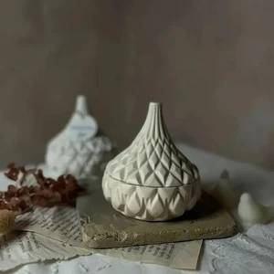 Geometrik Estet Su Damlası Şeklinde Saklama Kutusu, Mum Kabı, Çalışma Masasın Düzenleyici