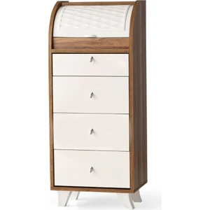 Ahşap Çekmeceli Desenli Mutfak Kiler Dolabı Ekmeklik Çok Amaçlı Dolap (KURULU TESLİMAT)