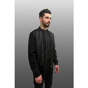 Siyah Erkek Mont  Içi Pamuklu  Pvc Kaplama Ön Panel | Fermuarlı Gizli Cep Detaylı