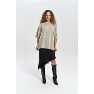 Baddie Oversize Duman T-Shirt