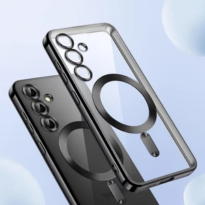 Samsung Galaxy S25 Fe Uyumlu Kamera Lens Korumalı Magsefe Özellikli Şeffaf Silikon Kılıf