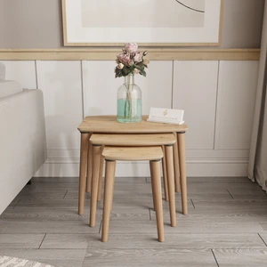 Arvia Atlantik Çam Modern 3'lü Zigon Sehpa Takımı