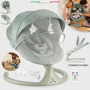 Dormire 2 Elektrikli Otomatik Sallanan Kademeli Ana Kucağı Yeşil