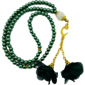 Lena Gift Workshop 10 Adet Karışık Renk Güllü 99'lu Cam Inci Namaz Tesbihi ( Mevlit-Sünnet-Hac-Umre)