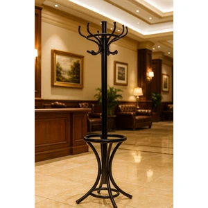 Homebella Lüks Siyah Metal Portmanto Askılık 100 kg taşıma