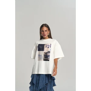 Twenty Two Oversize Beyaz T-Shirt