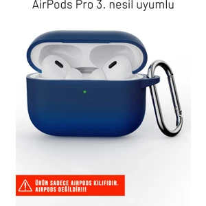Airpods Pro 3. Nesil Uyumlu Darbelere Dayanıklı Askı Aparatlı Silikon Kılıf