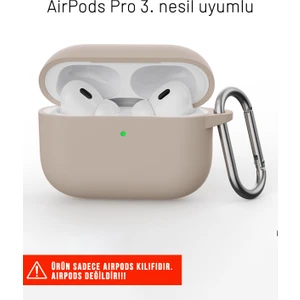 Airpods Pro 3. Nesil Uyumlu Darbelere Dayanıklı Askı Aparatlı Silikon Kılıf