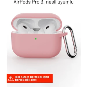Airpods Pro 3. Nesil Uyumlu Darbelere Dayanıklı Askı Aparatlı Silikon Kılıf