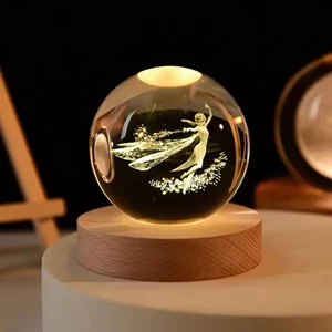 Bşk Virgo 3D Kristal Cam Küre Gece Lambası
