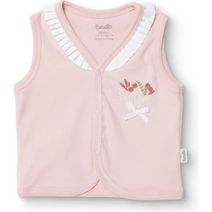 Kız Bebek Yenidoğan Tiny Florist Yelek Interlok V Yaka Atlet Kol