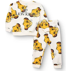 Erkek Bebek Eşofman Takımı Şardonlu Bisiklet Yaka Uzun Kol Ribanalı Paça