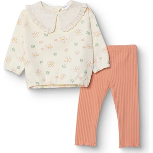 Kız Bebek Cutie Bluz-Tayt Iki Iplik Bebe Yaka Uzun Kol Ribanalı Paça