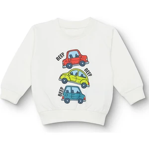 Hellobaby Erkek Bebek Basic Sweatshirt Şardonlu Bisiklet Yaka Uzun Kol