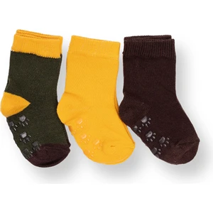 Hellobaby Erkek Bebek 3lü Kaydırmaz Çorap