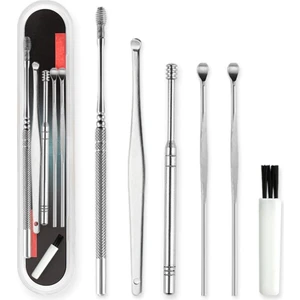 6 Parça Paslanmaz Çelik Kulak Balmumu Toplayıcı Çıkarıcı Temizleyici Bakımı Çubuk Seti (5263)