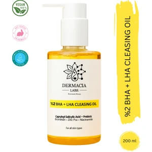 Bha +Lha, Salisilik Asit, Siyah Nokta Karşıtı, Yüz ve Vücut Arındırıcı Temizleme Yağı 200 ml