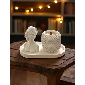 Kadın Figürü Mumluk Set