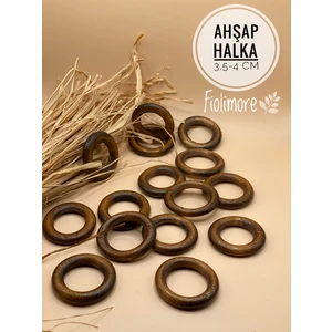 Ahşap Halka-(5 Adet)-Diş Kaşıma-Amigurumi-Makrome Halka-Aksesuar-Çanta-Takı