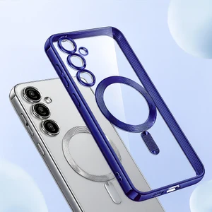 Samsung Galaxy S25 Fe Uyumlu Kamera Lens Korumalı Magsefe Özellikli Şeffaf Silikon Kılıf