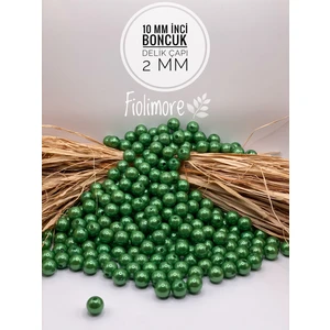 10 mm Lüks Kaplama Plastik Inci Boncuk (50 GRAM-100 Adet) Takı Çanta Boncuğu