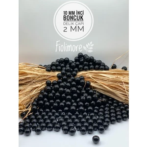 10 mm Lüks Kaplama Plastik Inci Boncuk (50 GRAM-100 Adet) Takı Çanta Boncuğu