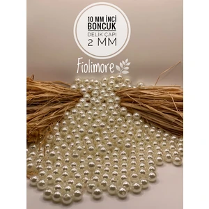 10 mm Lüks Kaplama Plastik Inci Boncuk (50 GRAM-100 Adet) Takı Çanta Boncuğu