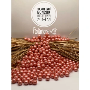 10 mm Lüks Kaplama Plastik Inci Boncuk (50 GRAM-100 Adet) Takı Çanta Boncuğu