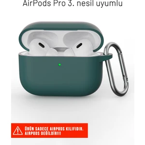 Airpods Pro 3. Nesil Uyumlu Darbelere Dayanıklı Askı Aparatlı Silikon Kılıf