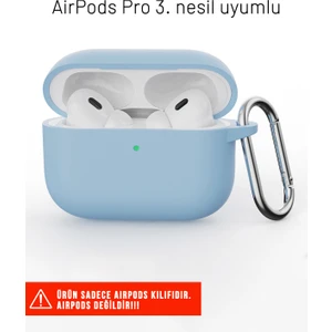 Airpods Pro 3. Nesil Uyumlu Darbelere Dayanıklı Askı Aparatlı Silikon Kılıf