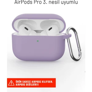 Airpods Pro 3. Nesil Uyumlu Darbelere Dayanıklı Askı Aparatlı Silikon Kılıf