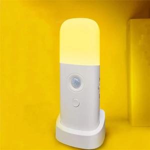 Hareket Sensörlü Şarjlı LED Gece Lambası – 2000 mAh Uzun Ömürlü Pil, 120° Algılama, 5 Kademe Parlaklık, Otomatik Aç/Kapa, SOS Modu"