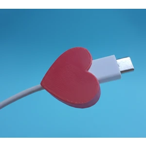 ❤️ Kablolarınız Aşkla Korunsun! - 4 Adet Kalp Şeklinde Type-C Kablo Koruyucu Seti - Şarj Kablosu Kırılma Önleyici  Koruma Aparatı -Kırmızı Kalp