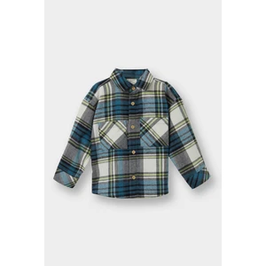 Yılbaşı Erkek Bebek Ekose Desenli Flanel Uzun Kollu Gömlek G0765A525WN