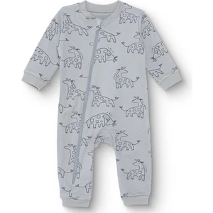 Hellobaby Erkek Bebek Patiksiz Tulum Interlok Bisiklet Yaka Uzun Kol Ribanalı Paça