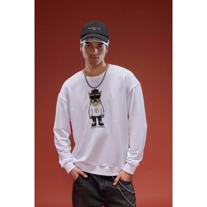 Boxy Fit Bisiklet Yaka Baskılı Sweatshirt E9331AX25AU