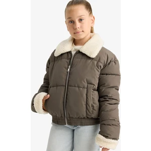 Kız Çocuk Pelüş Yakalı Fermuarlı Mont F0050A825AU