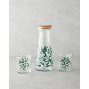 Leafscape Cam 3 Parça Su Takımı 1150 ml + 380 ml Yeşil