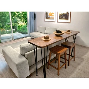 %100 Masif Ahşap Bar Masası | Mutfak Adası, Kahve Köşesi, Yemek Masası, Oturma Odası Bistro Alanı